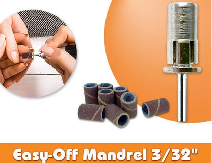 10 Pcs Easy Off Mandrel 3/32" Shank for Sanding Band